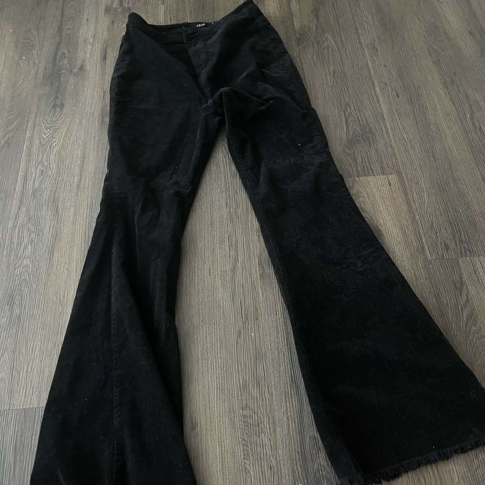 Black Corduroy flare pants